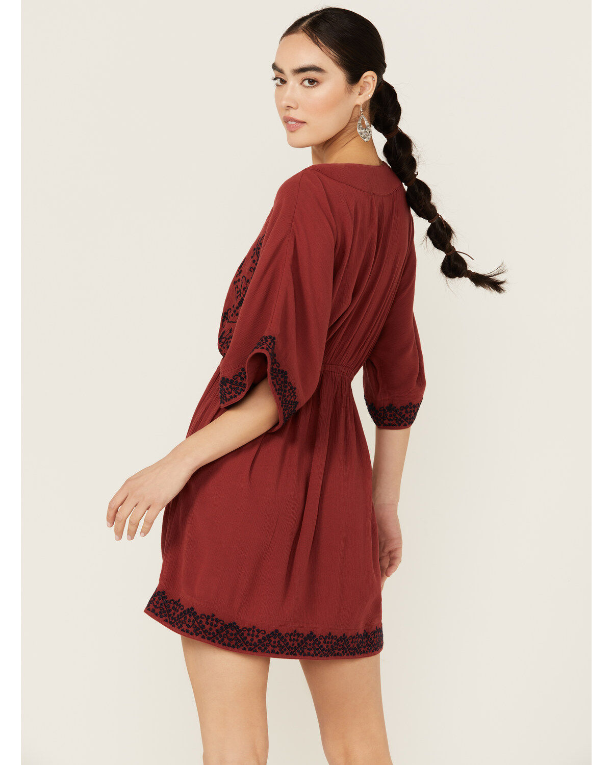 Image #2 - Shyanne Women's Embroidered Dolman Sleeve Mini Dress, , hi-res