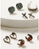 Image #3 - Shyanne Women's Canyon Sunset Crescent Earrings Set, Silver, hi-res