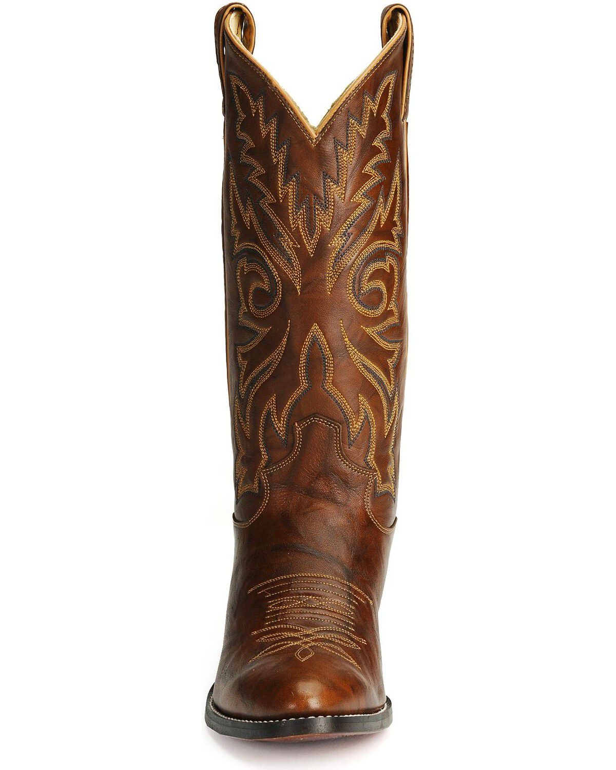 Image #4 - Justin Men's Marbled Deerlite Western Boots - Round Toe, Chestnut, hi-res