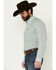 Image #2 - Cinch Men's Geo Print Long Sleeve Button-Down Western Shirt - Big, Turquoise, hi-res