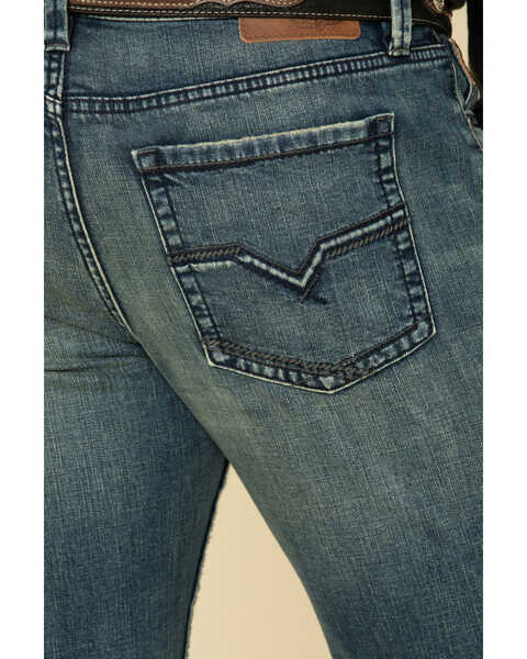 Moonshine Spirit Men's Deep Pockets Dark Wash Stretch Slim Boot Jeans