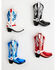 Image #1 - Boot Barn Cowboy Boots Glass Christmas Ornament Set - 4 Piece, Red/white/blue, hi-res