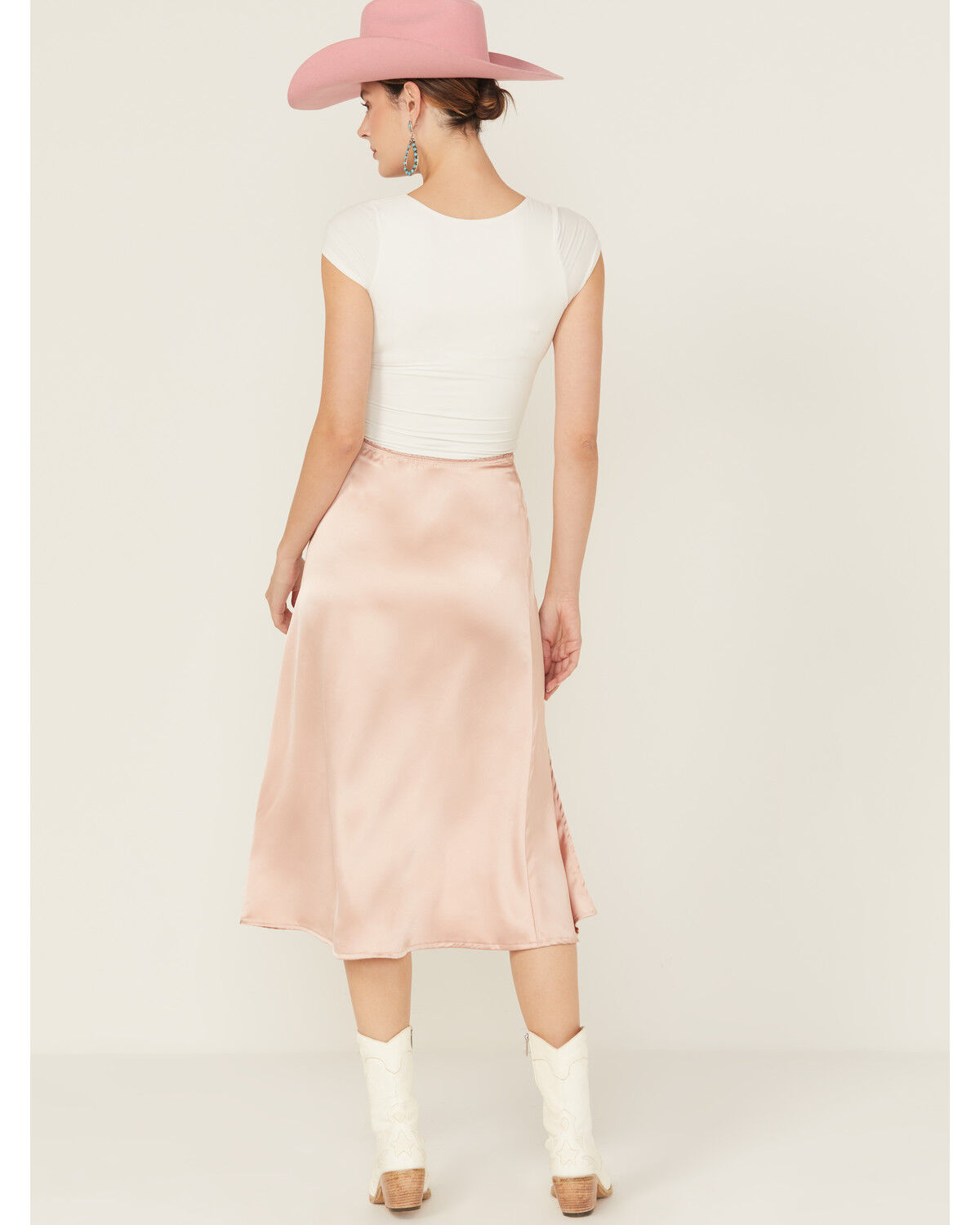 Product Name:  Originality Women's Satin Midi Skirt