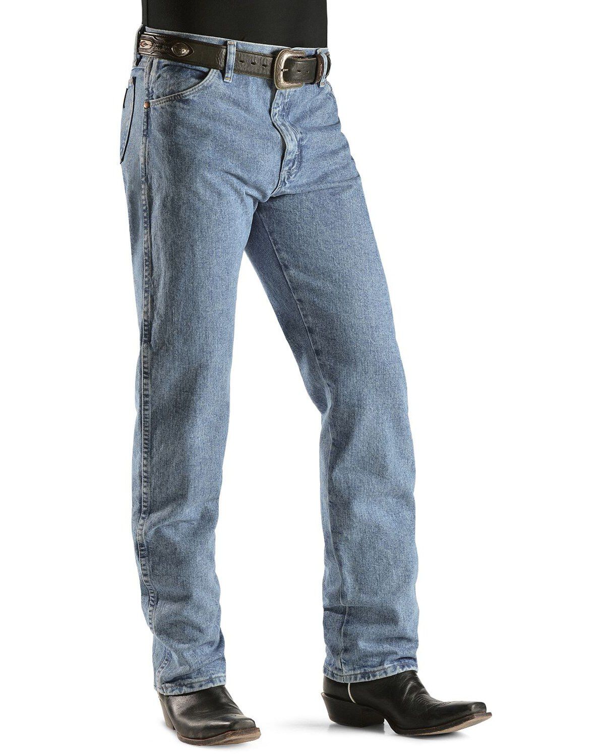 Image #2 - Wrangler Men's 13MWZ Jeans Cowboy Cut Original Fit Prewashed Jeans, Antique Blue, hi-res