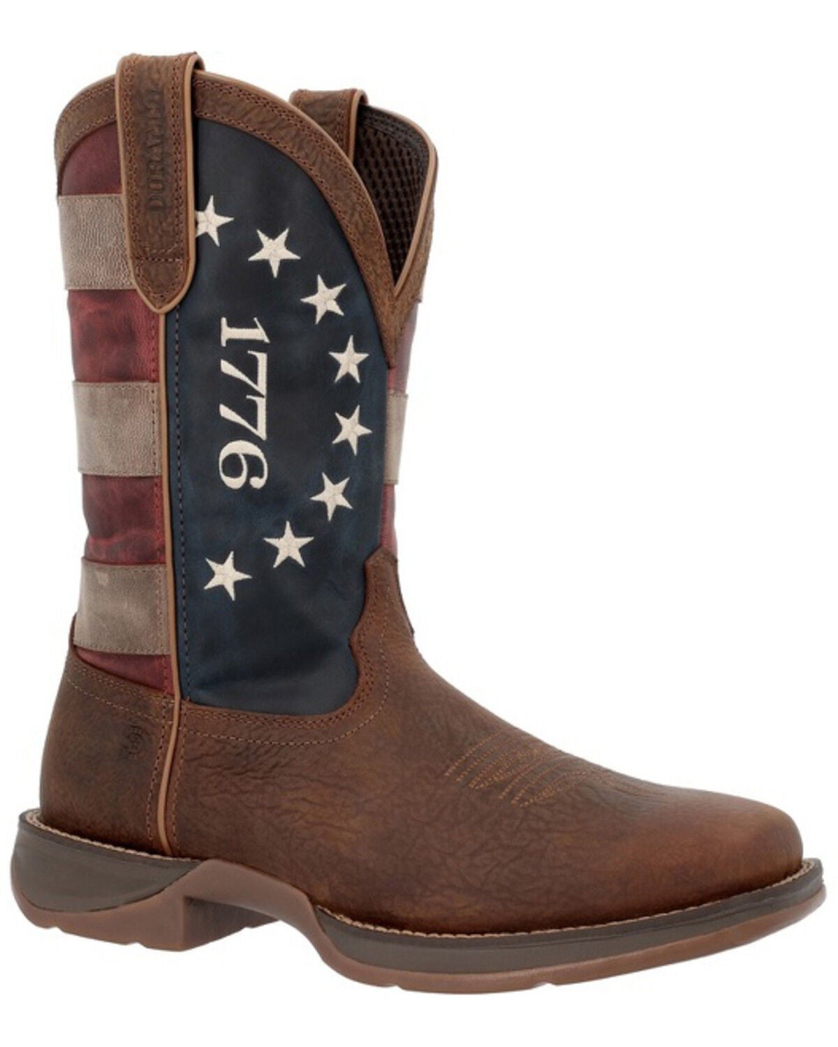 Image #1 - Durango Men's Rebel American 250 Western Boots - Broad Square Toe, Brown, hi-res