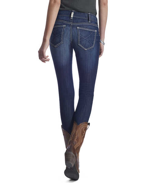 Ariat Women's Ella Mid Rise Skinny Jeans, Blue, hi-res