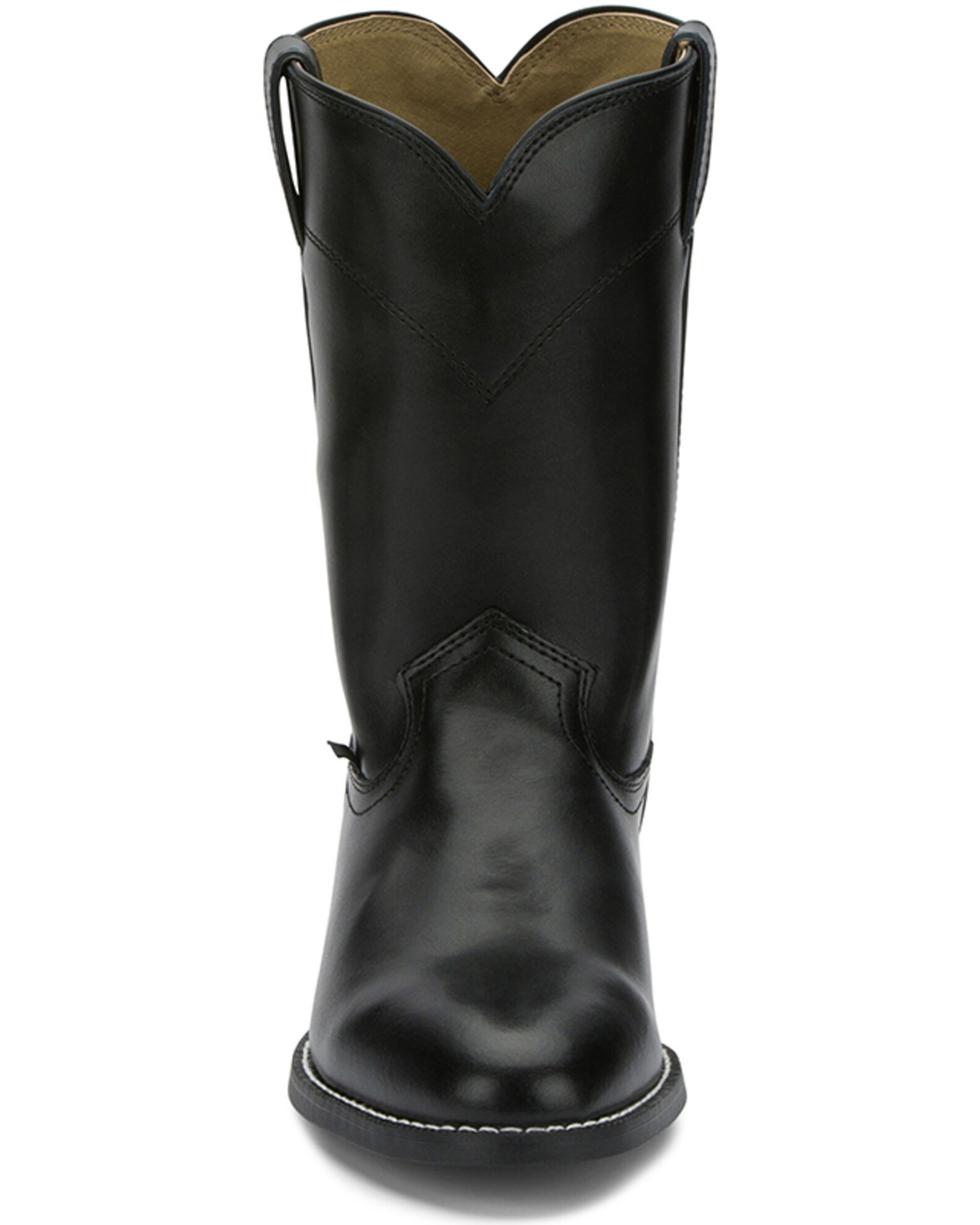 Justin Men s Black Cow Roper Boots