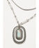 Image #2 - Shyanne Women's Double Drop Jasper Layered Necklace, Silver, hi-res