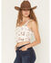Image #2 - Shyanne Women's Western Conversation Print Sleeveless Corset Top, Ivory, hi-res