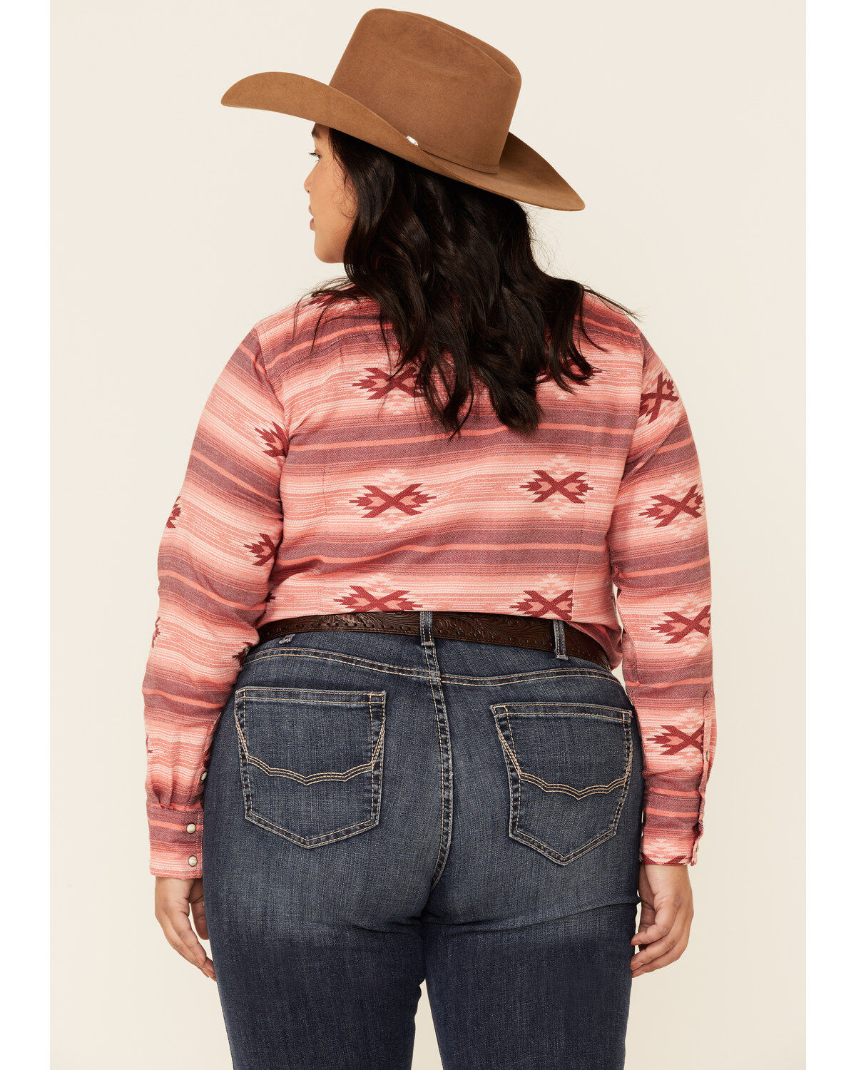 Image #4 - Ariat Women's Adorable Serape Print Long Sleeve Snap Western Core Shirt - Plus, , hi-res