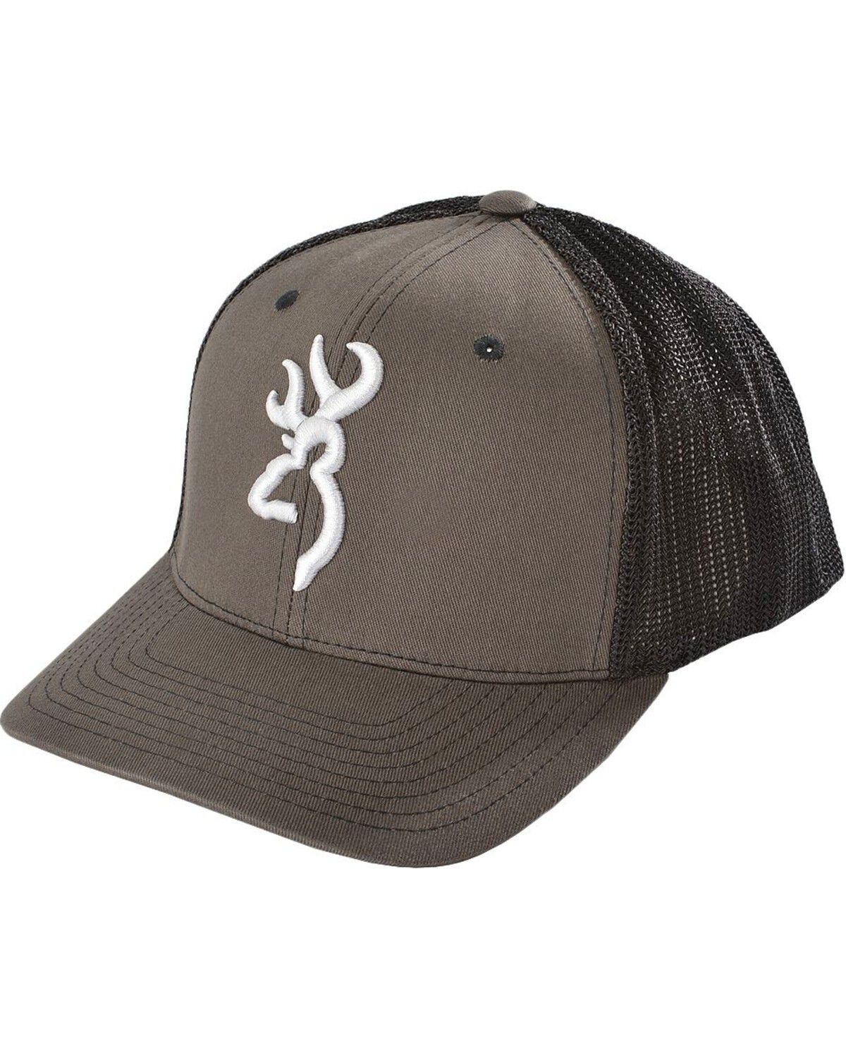 Image #1 - Browning Men's Buckmark Ball Cap, Charcoal Grey, hi-res