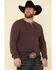 Image #1 - Cody James Men's Wagon Wheel Button Henley Long Sleeve Shirt , , hi-res