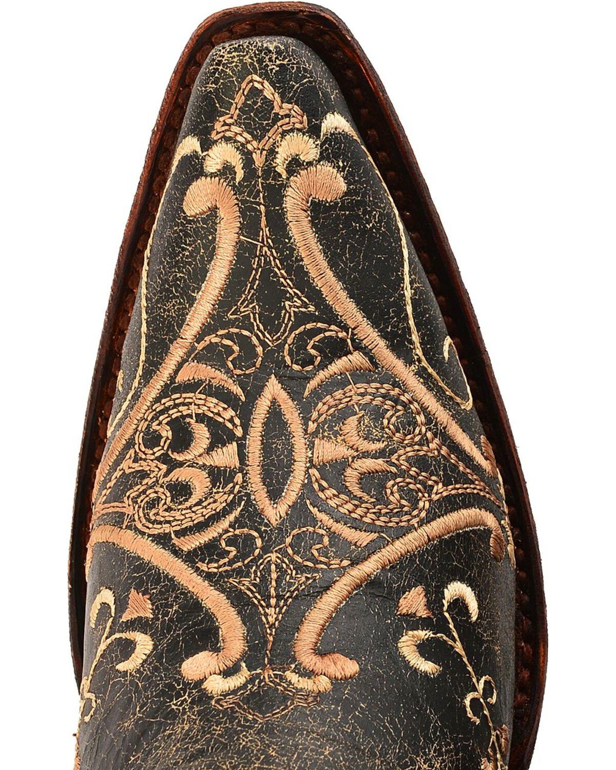 Image #6 - Circle G Women's Crackle Embroidered Western Boots - Snip Toe, , hi-res