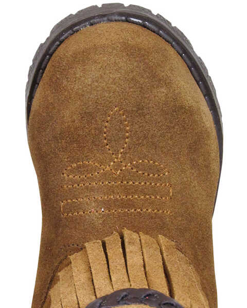 Image #2 - Smoky Mountain Toddler Girls' Hopalong Fringe Western Boots - Round Toe, Brown, hi-res