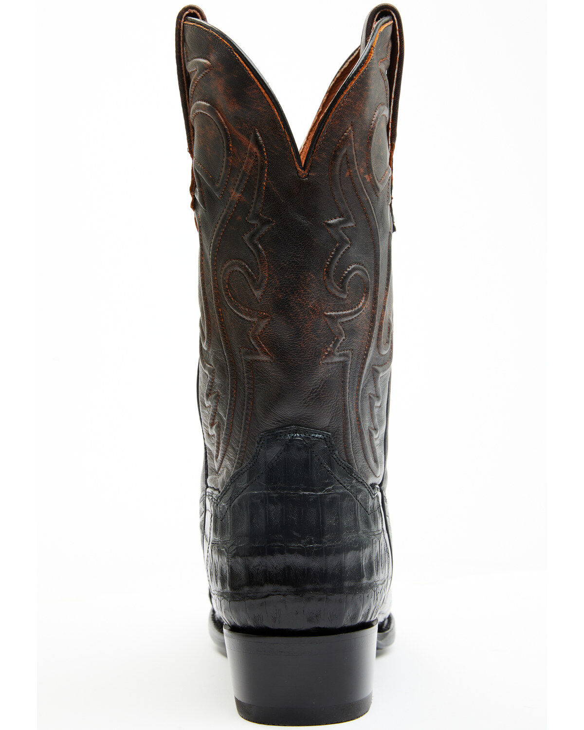 Image #5 - Dan Post Men's Exotic Caiman 12" Western Boots - Round Toe, Black, hi-res