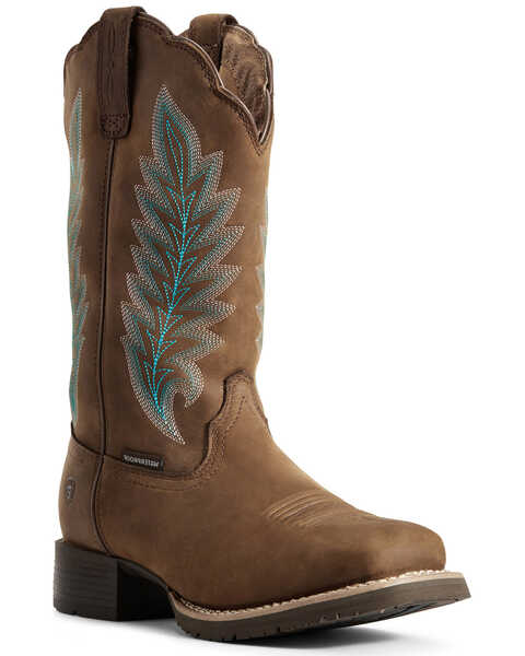 Image #1 - Ariat Women's Hybrid Rancher Waterproof Western Boots - Wide Square Toe, , hi-res
