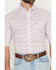 Image #3 - George Strait by Wrangler Men's Firework Print Short Sleeve Button-Down Stretch Western Shirt, Blue, hi-res