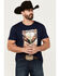 Image #1 - Cody James Men's Liberty Death Short Sleeve Graphic T-Shirt, Navy, hi-res