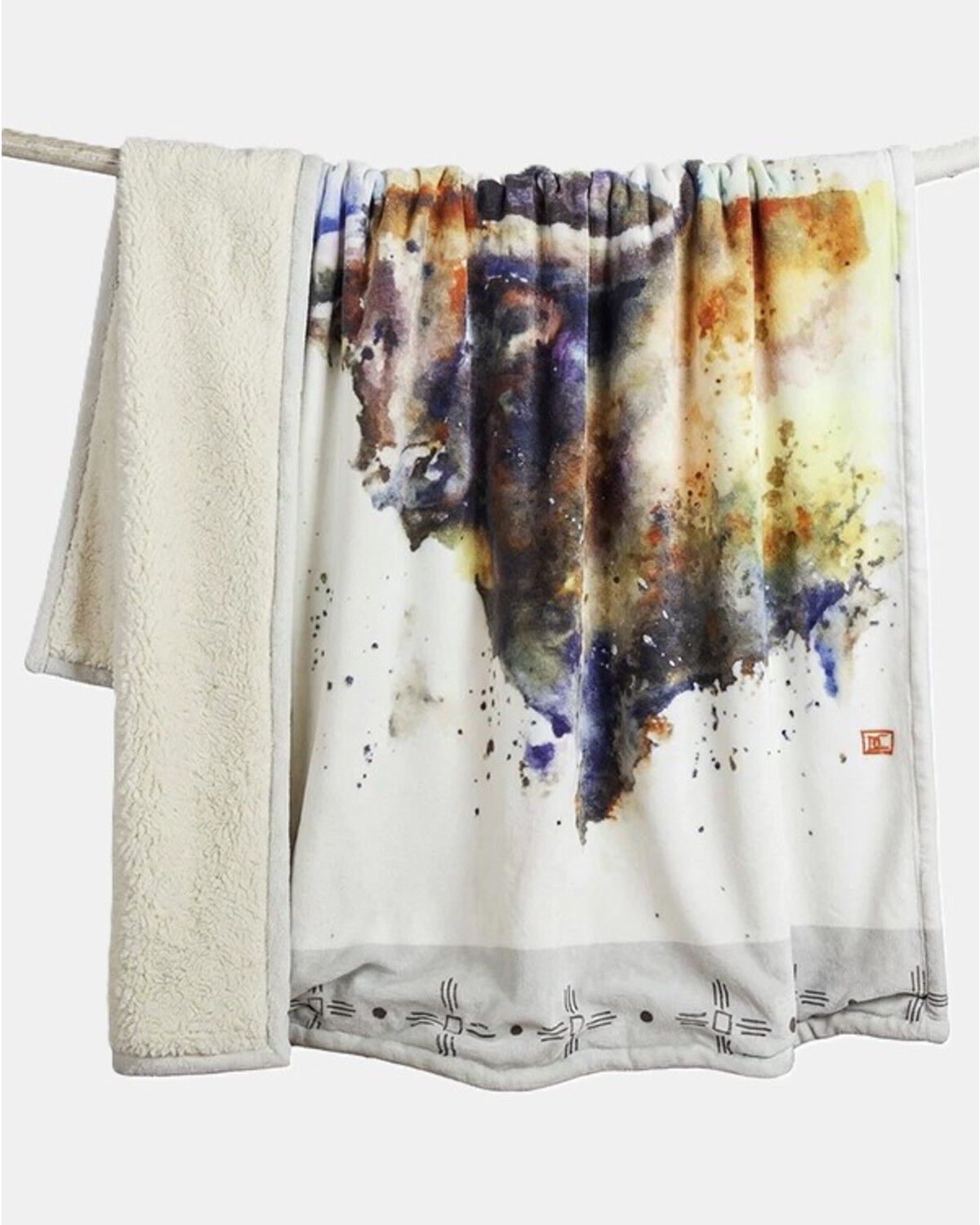 Image #1 - Carstens Home Dean Crouser Open Range Sherpa Throw Blanket, Multi, hi-res