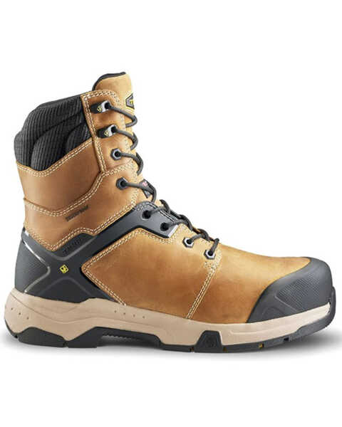 Image #2 - Terra Men's 8" Carbine Waterproof Work Boots - Composite Toe, Wheat, hi-res