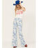 Image #1 - Wrangler Women's High Rise Nautical Print Wanderer Flare Jeans, Multi, hi-res