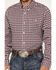 RANK 45 Men's Event Medium Geo Print Long Sleeve Button Down Western Shirt, White, hi-res