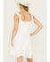 Image #4 - Wild Moss Women's Crochet Trim Mini Dress, White, hi-res