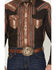 Image #3 - Cody James Men's Desert Trail Southwestern Stripe Print Long Sleeve Snap Western Shirt - Tall, Rust Copper, hi-res