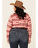 Image #4 - Ariat Women's Adorable Serape Print Long Sleeve Snap Western Core Shirt - Plus, Red, hi-res