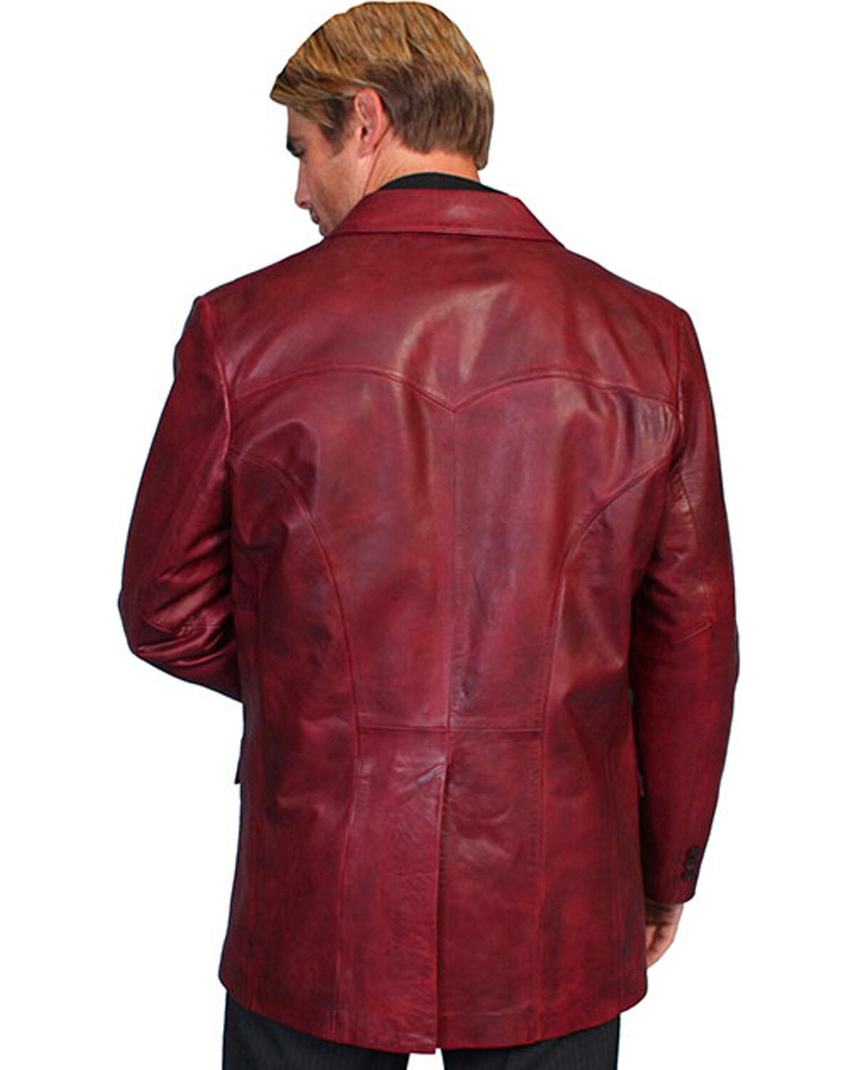 Image #2 - Scully Men's Lamb Leather Blazer - Big and Tall, , hi-res