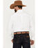 Cinch Men's Solid Long Sleeve Button-Down Western Shirt, White, hi-res