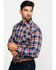 Image #3 - Rough Stock By Panhandle Men's Walpole Stretch Plaid Print Long Sleeve Western Shirt , Rust Copper, hi-res