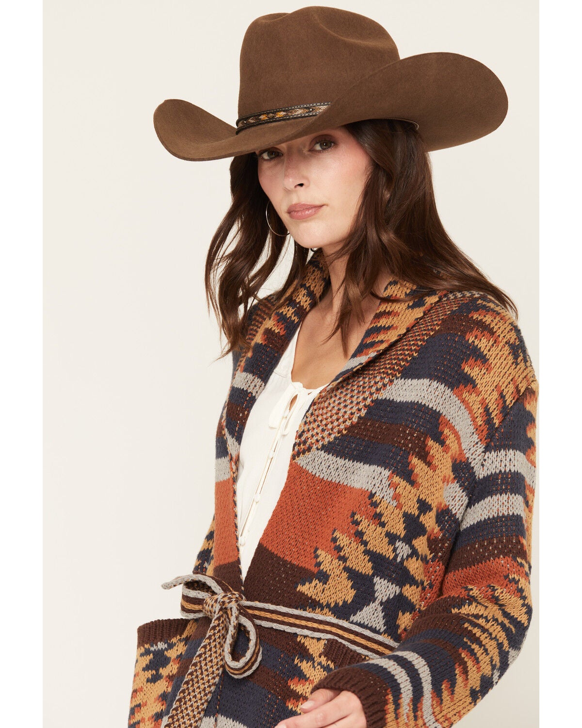 Image #2 - Tasha Polizzi Women's Sutton Southwestern Print Knit Cardigan, Multi, hi-res