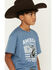 Image #2 - Cowboy Hardware Boys' American Made Short Sleeve Graphic T-Shirt, Blue, hi-res