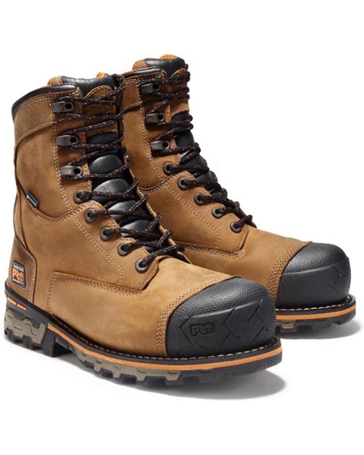 Timberland Men's 8" Boondock Waterproof Work Boots - Composite Toe, Brown, hi-res