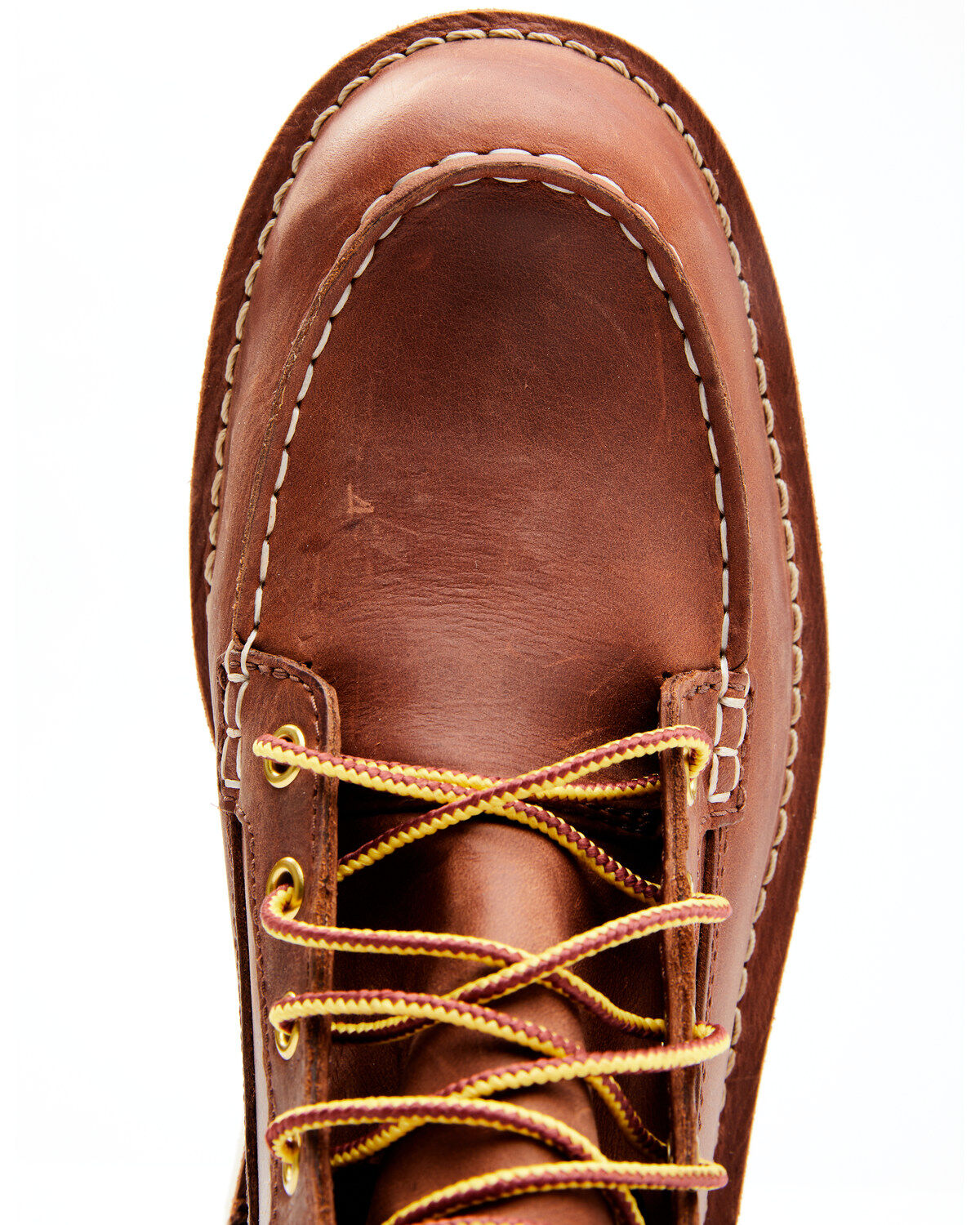 Image #6 - Danner Men's Bull Run Lace-Up Work Boots - Soft Toe, Red, hi-res