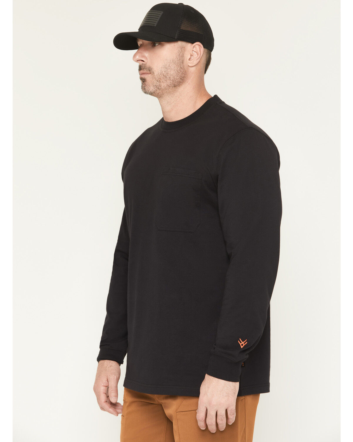 Image #3 - Hawx Men's Harvest Long Sleeve Graphic Work T-Shirt, Black, hi-res