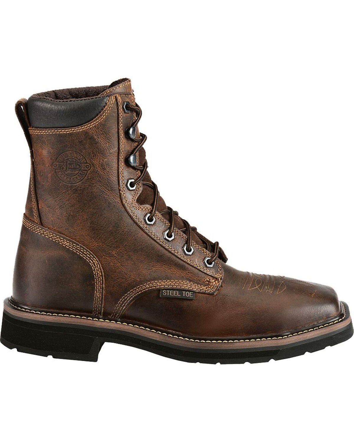 justin stampede lace up boots