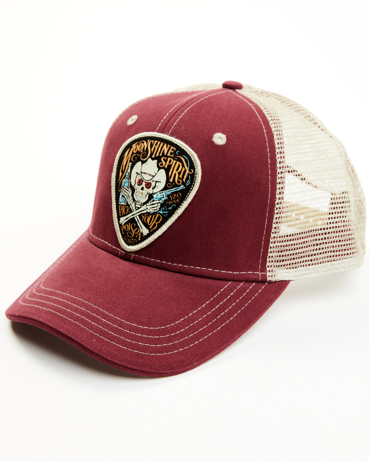Image #1 - Moonshine Spirit Men's Wine Pick Your Poison Ball Cap, Wine, hi-res