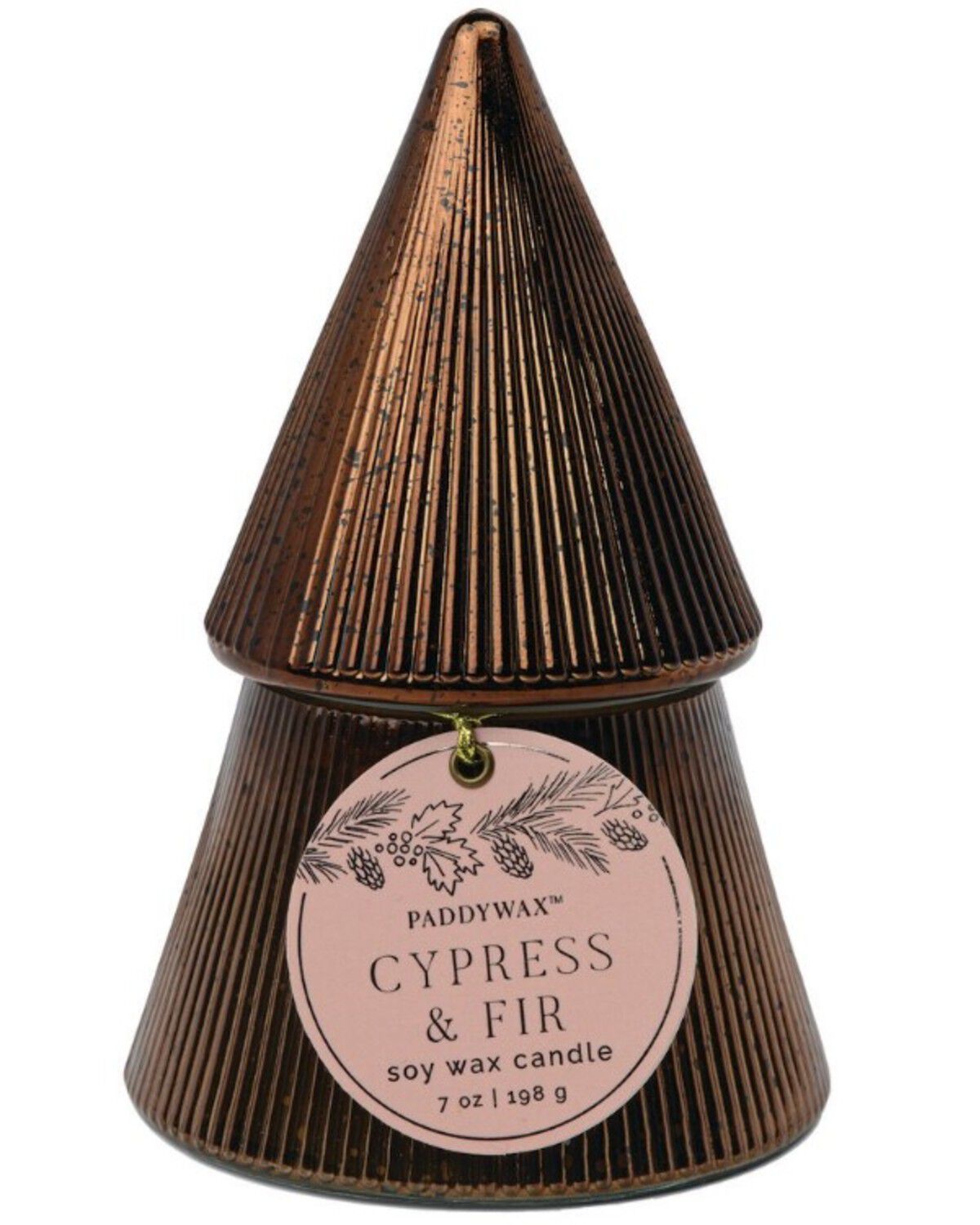 Image #1 - Paddywax Cypress & Fir 7oz Stacked Tree Candle, Multi, hi-res