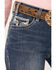 Image #4 - Rock & Roll Denim Women's Medium Wash Mid Rise Cowhide Pocket Bootcut Stretch Denim Jeans, Medium Wash, hi-res