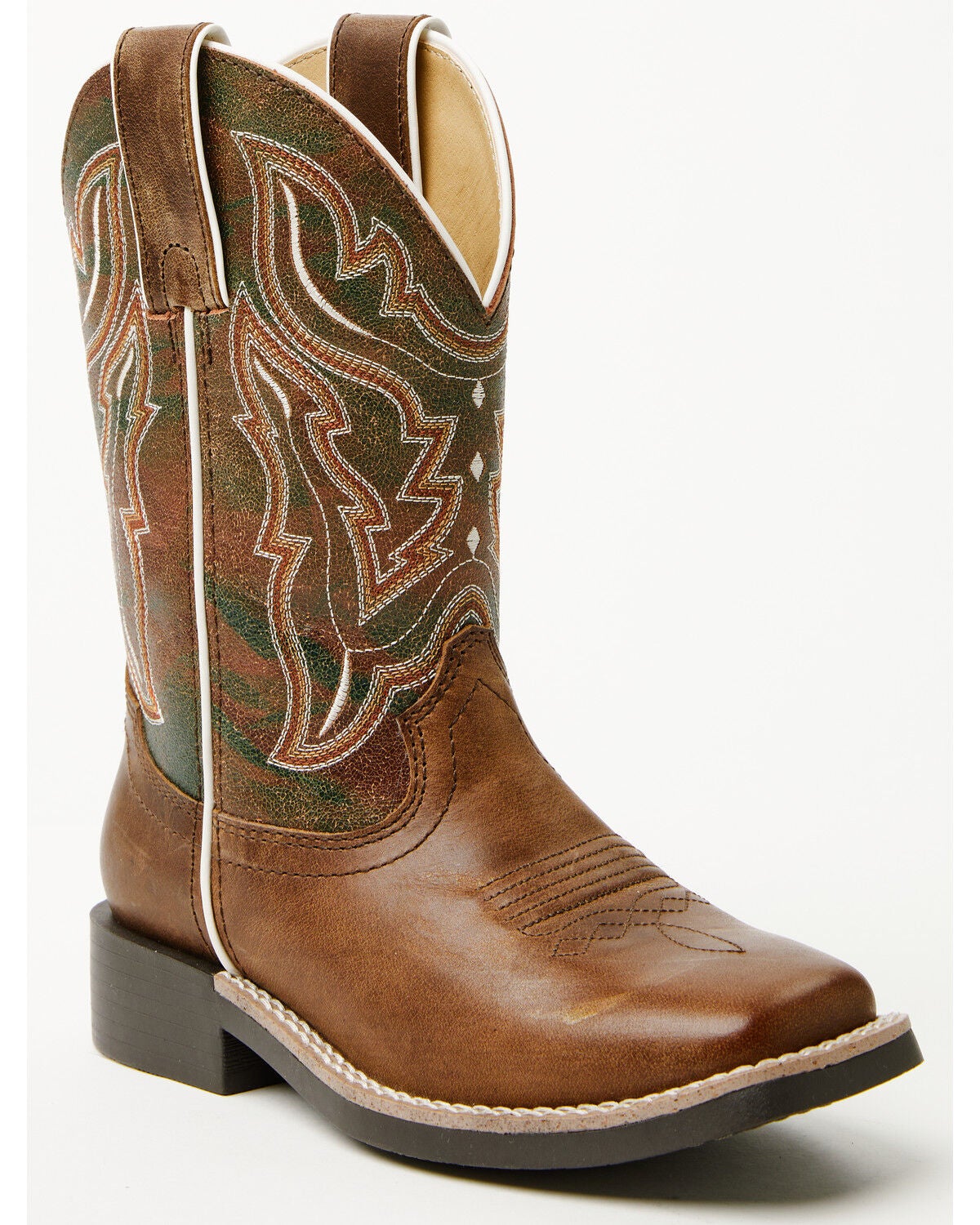 Image #1 - Cody James Boys' Holden Western Boots - Broad Square Toe, Brown, hi-res