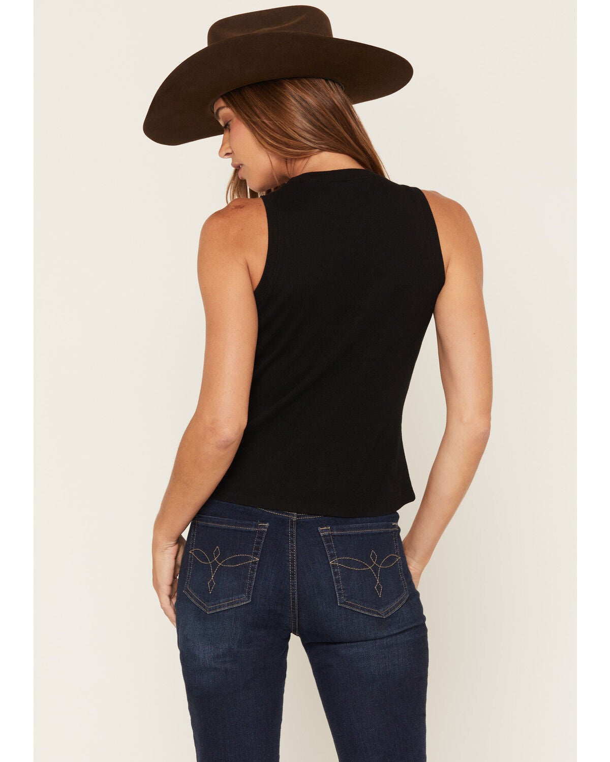 Image #4 - Shyanne Women's Conversational Horse Print Graphic Tank, Black, hi-res