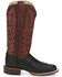 Justin Women's Exotic Full Quill Ostrich Western Boots - Broad Square Toe, Black, hi-res