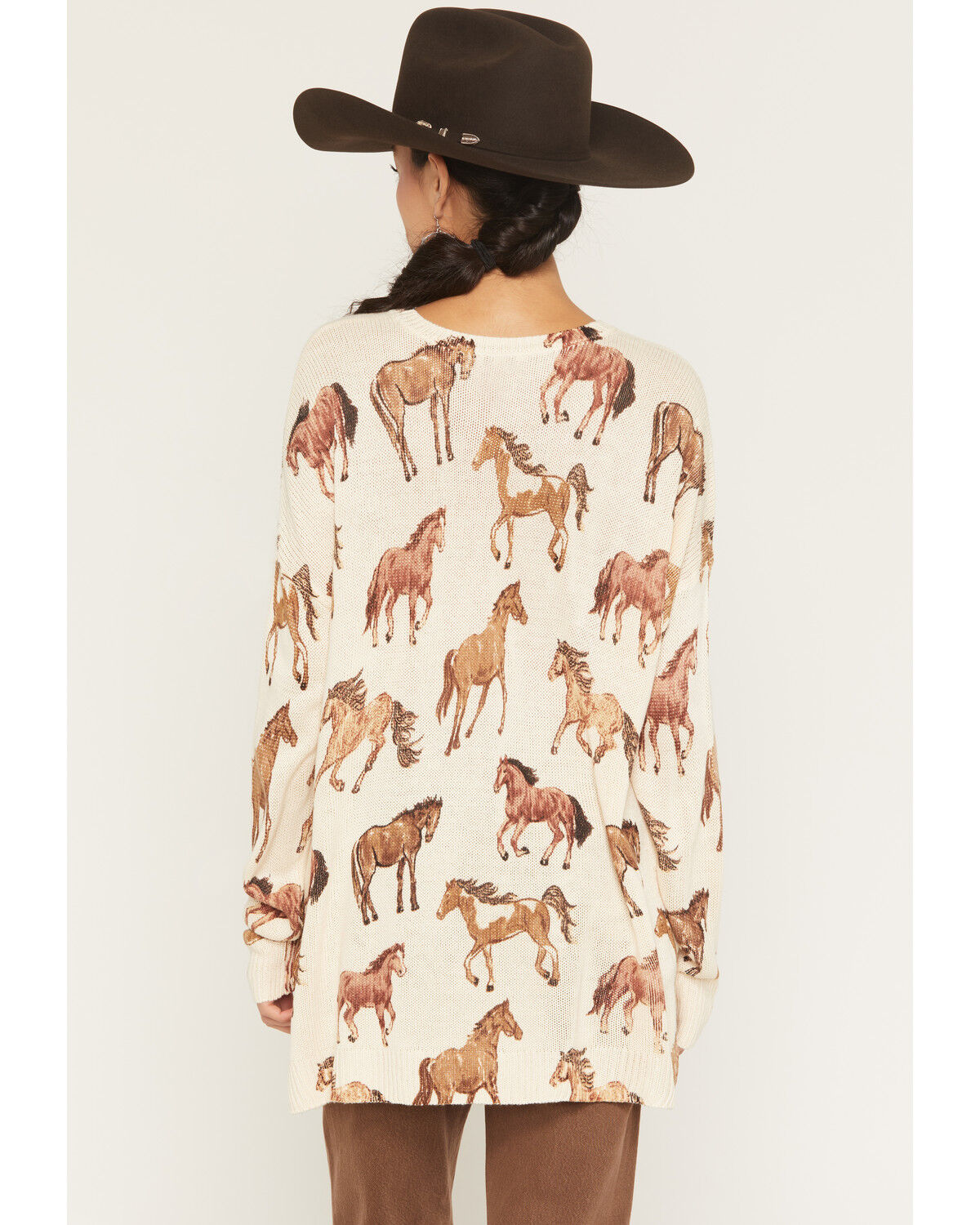 Image #4 - Show Me Your Mumu Women's Running Horse Sweater, Cream, hi-res
