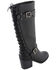 Image #9 - Milwaukee Leather Women's Back End Laced Riding Boots - Round Toe, Black, hi-res