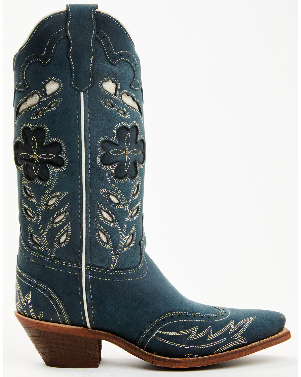 Image #2 - Laredo Women's Floral Underlay Western Boots - Snip Toe, , hi-res