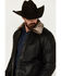 Image #2 - Scully Men's Leather Fur Collar Jacket, , hi-res
