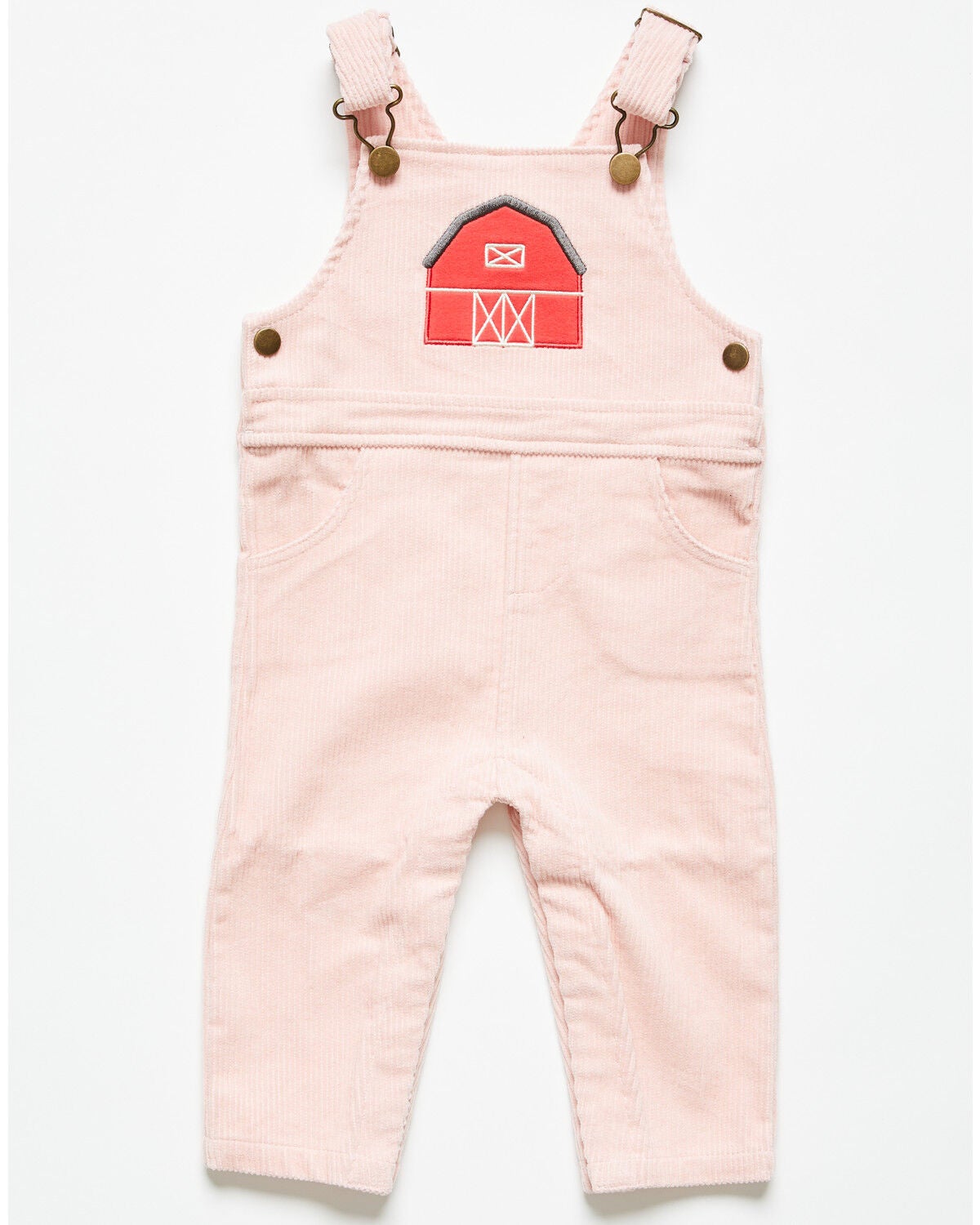 Angel Dear Infant Girls' Barn Corduroy Overalls, Pink, hi-res