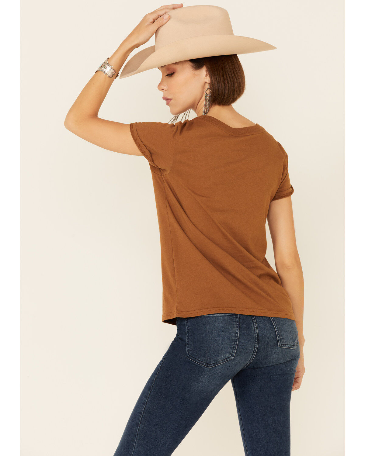 Image #4 - Shyanne Women's To The Hills & Back Graphic Short Sleeve Tee, Brown, hi-res